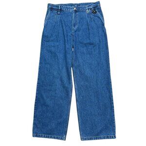 Wooyoungmi Paris Sz 52 Jeans Blue High Waist Streetstyle Baggy Korean Designer